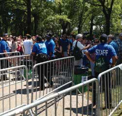 Security staff at event entrance