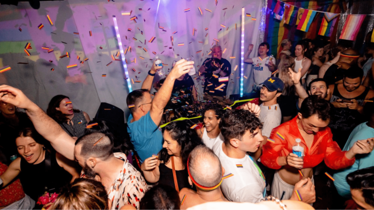 People partying at an event center in Atlanta