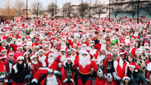 Large group of santas