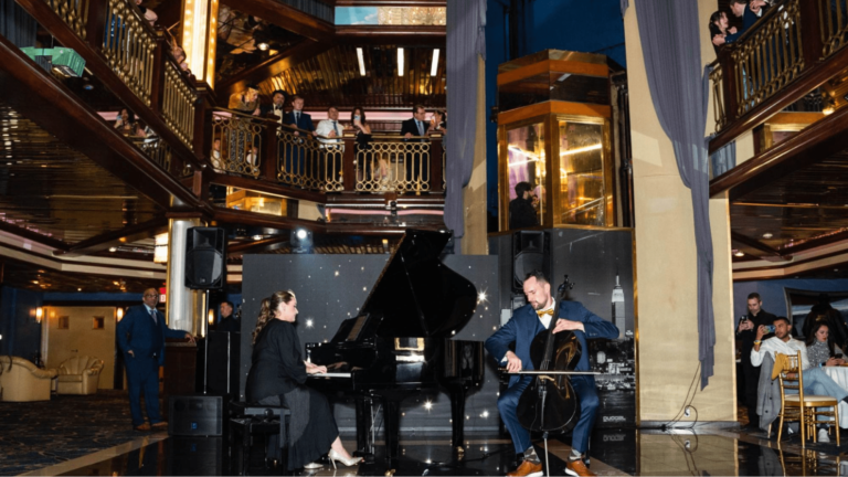 Musicians playing cello and piano